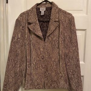 Elegant Floral Patterned Blazer